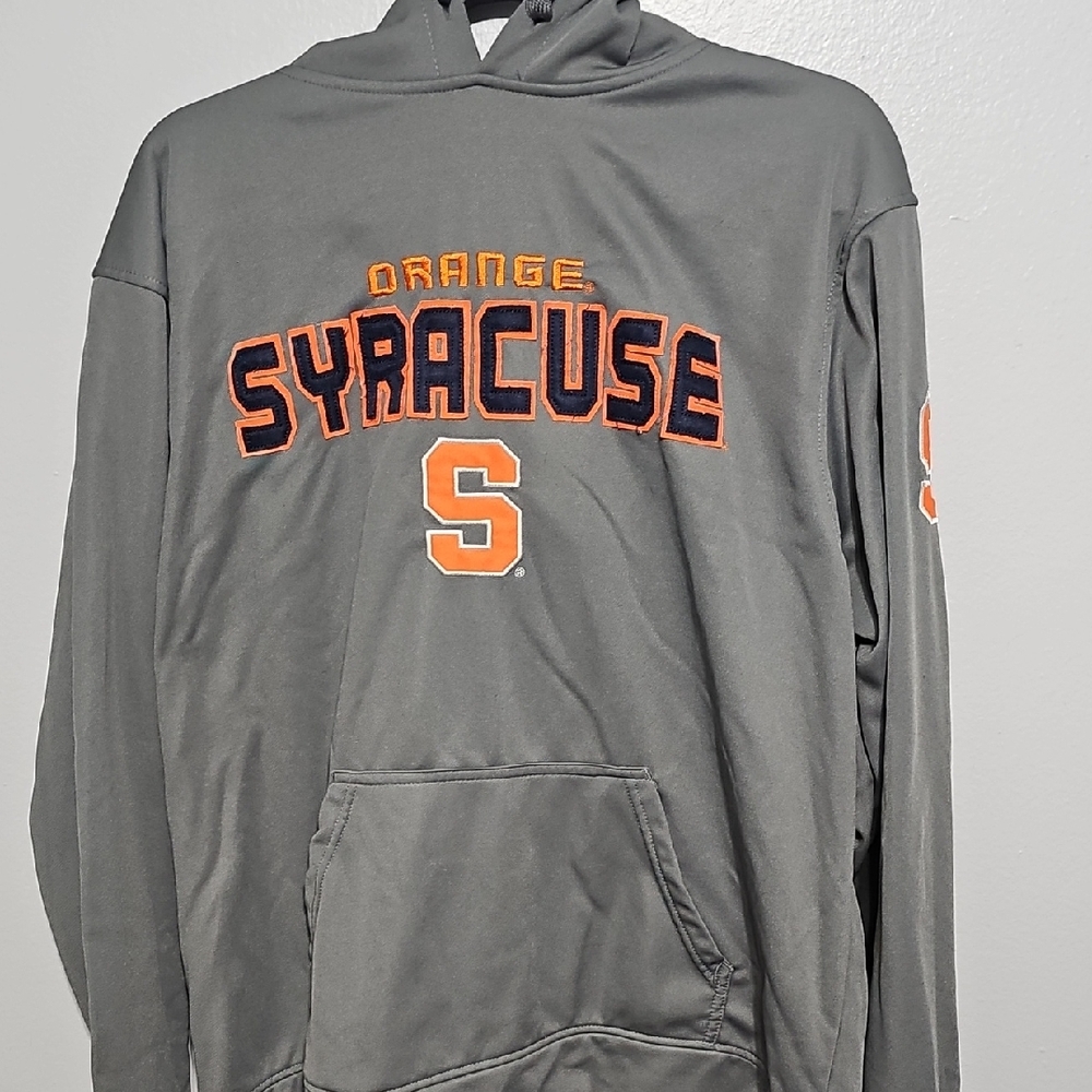 Syracuse Gray Hoodie with Orange Lettering